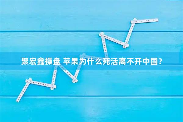 聚宏鑫操盘 苹果为什么死活离不开中国？
